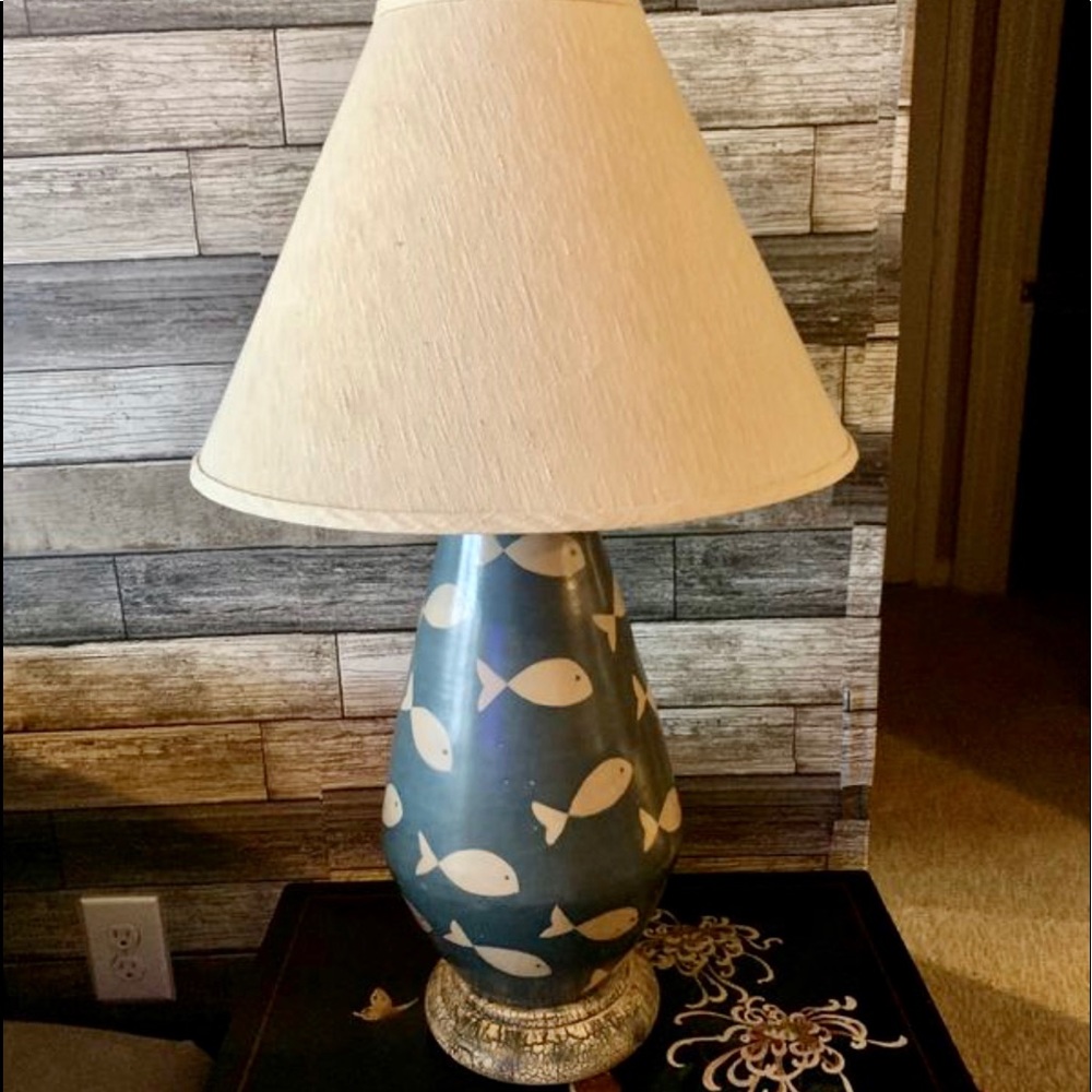 New Nautical Ceramic Fish Lamp